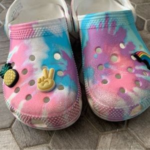 Girls Tye-Die Crocs with Jibbitz